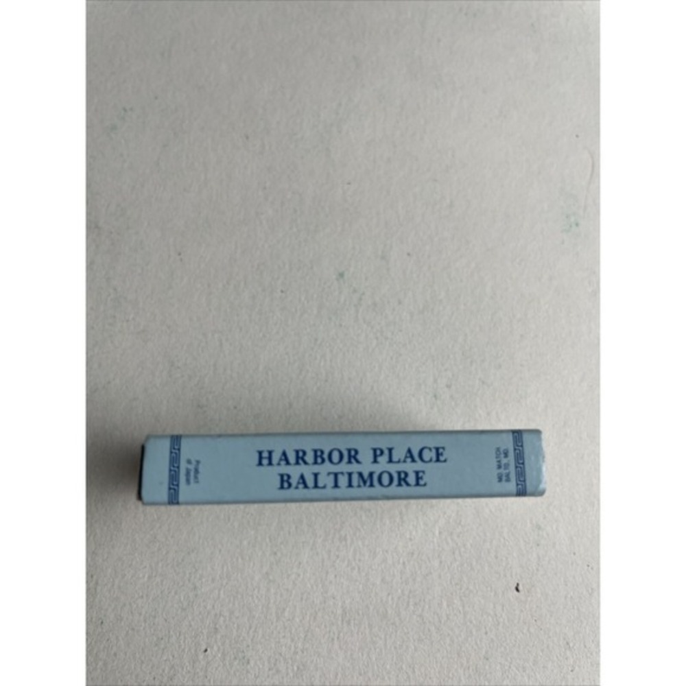 Vntg Taverna Athena Baltimore MD Harbor Place Match Box Full Unstruck Baby Blue - Picture 4 of 4